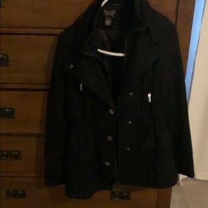 Victoria Secrets black coat.